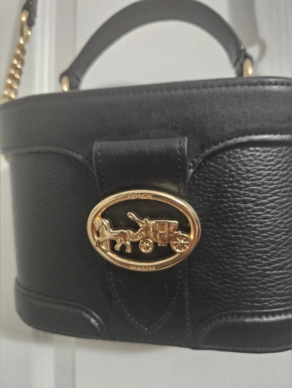 Coach Georgie Gem Crossbody Leather Black